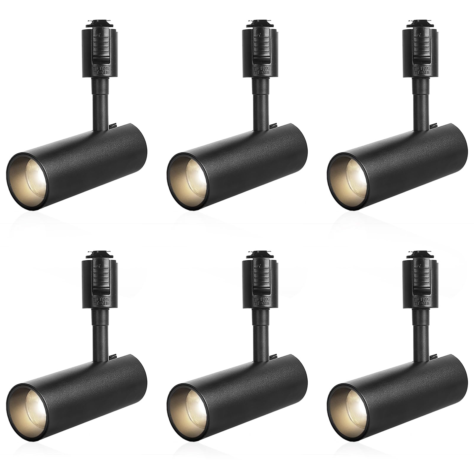 SPAHER ライティングレール用スポットライト LED ダクトレール 照明 100W相当 植物育成ライト 取付け簡単 角度調節可能 電球不要 照明器具 明るい おしゃれ 玄関 リビング キッチン インテリア 10W 1200LM ブラック（昼白色 6個セ