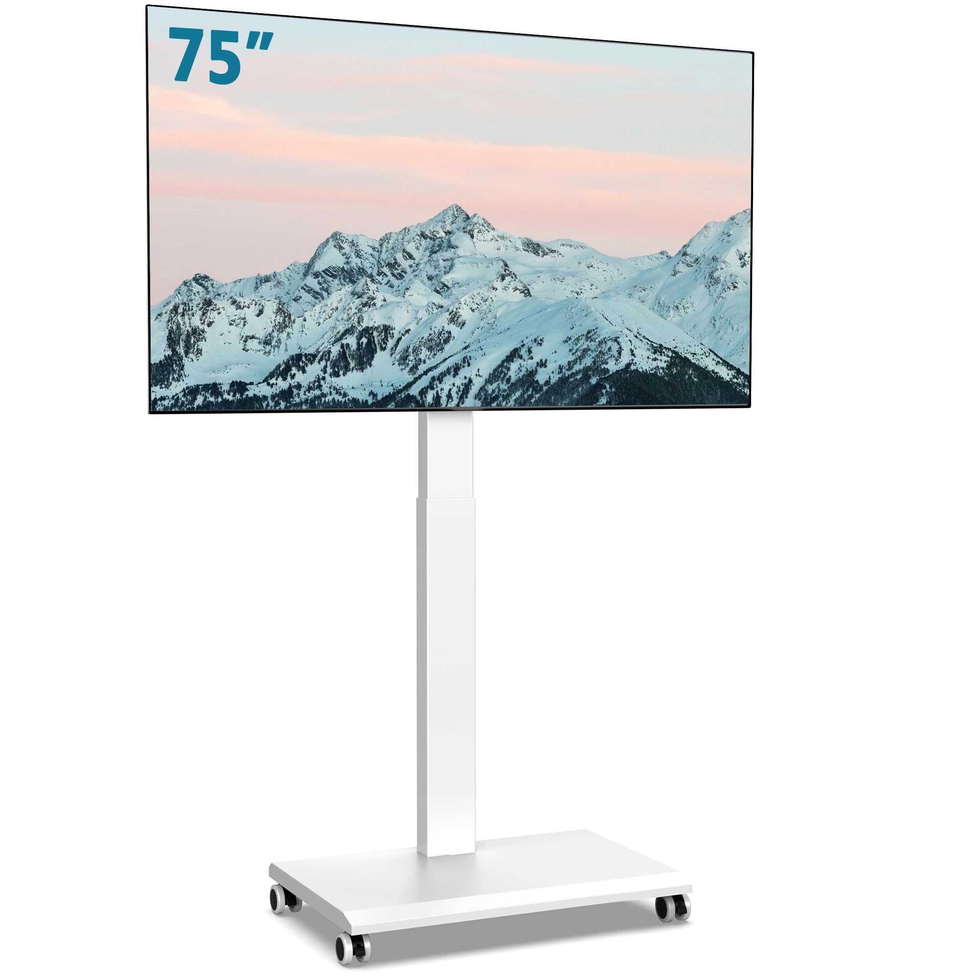 FITUEYES テレビ台 テレビスタンド 昇降式 壁寄せ 32-75インチ対応 高さ調整簡単 ハンドル付 手回り昇..