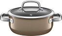 WMF (ヴェーエムエフ) フュージョンテック ローキャセロール 20cm DR (ダークブラス) IH ガス火対応 無水鍋 W0514575290
