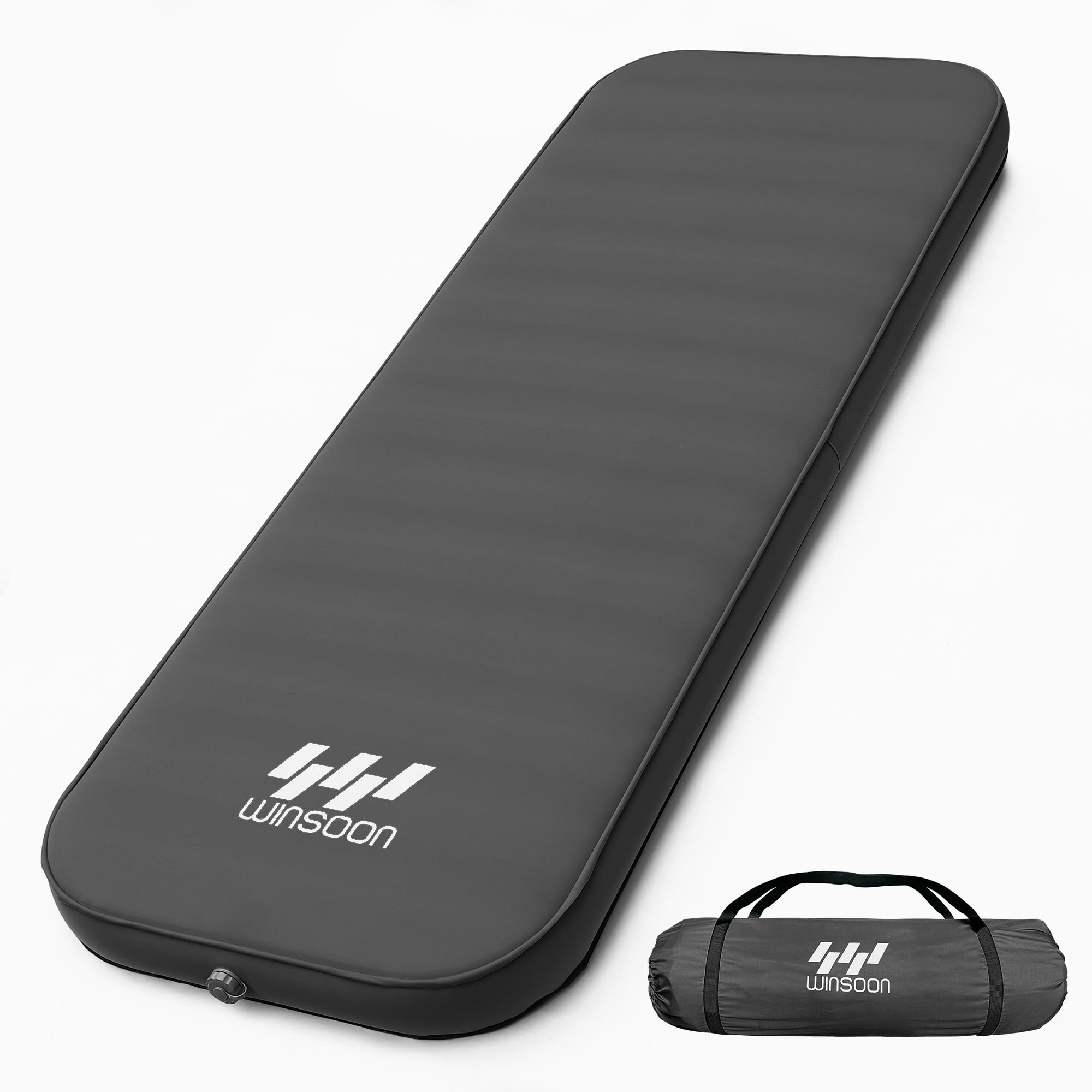 WINSOON インフレーターマット 10cm 【極上の快適性・より広い・自動膨張】 キャンプ マット エアーマ..