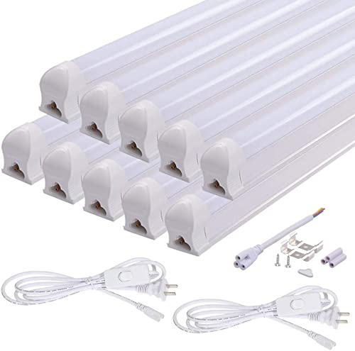 器具一体式 LED蛍光灯 直管 40W型 2300LM 昼光色 120cm 100V/200V対応 低ノイズ 耐高温 低放熱 長持ち ..