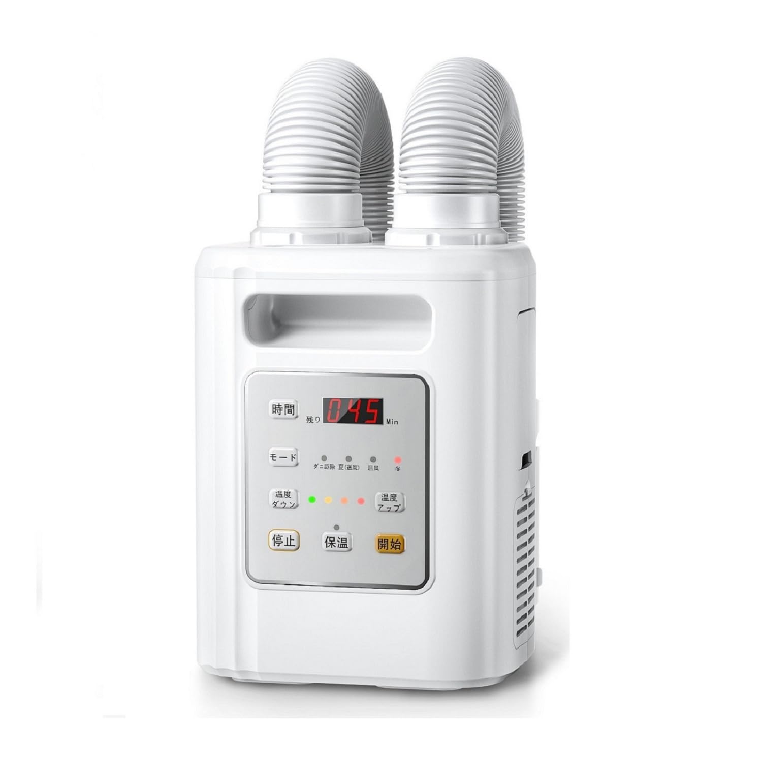 布団乾燥機 ダニ退治 布団2組・靴2組対応 ふとん乾燥機 温度調整 ツインノズル 速乾 速暖 タイマー付き 靴乾燥 布団あたため 梅雨対策 湿気取り 除湿乾燥 消臭 軽量 小型 持ち運び便利 収納便利