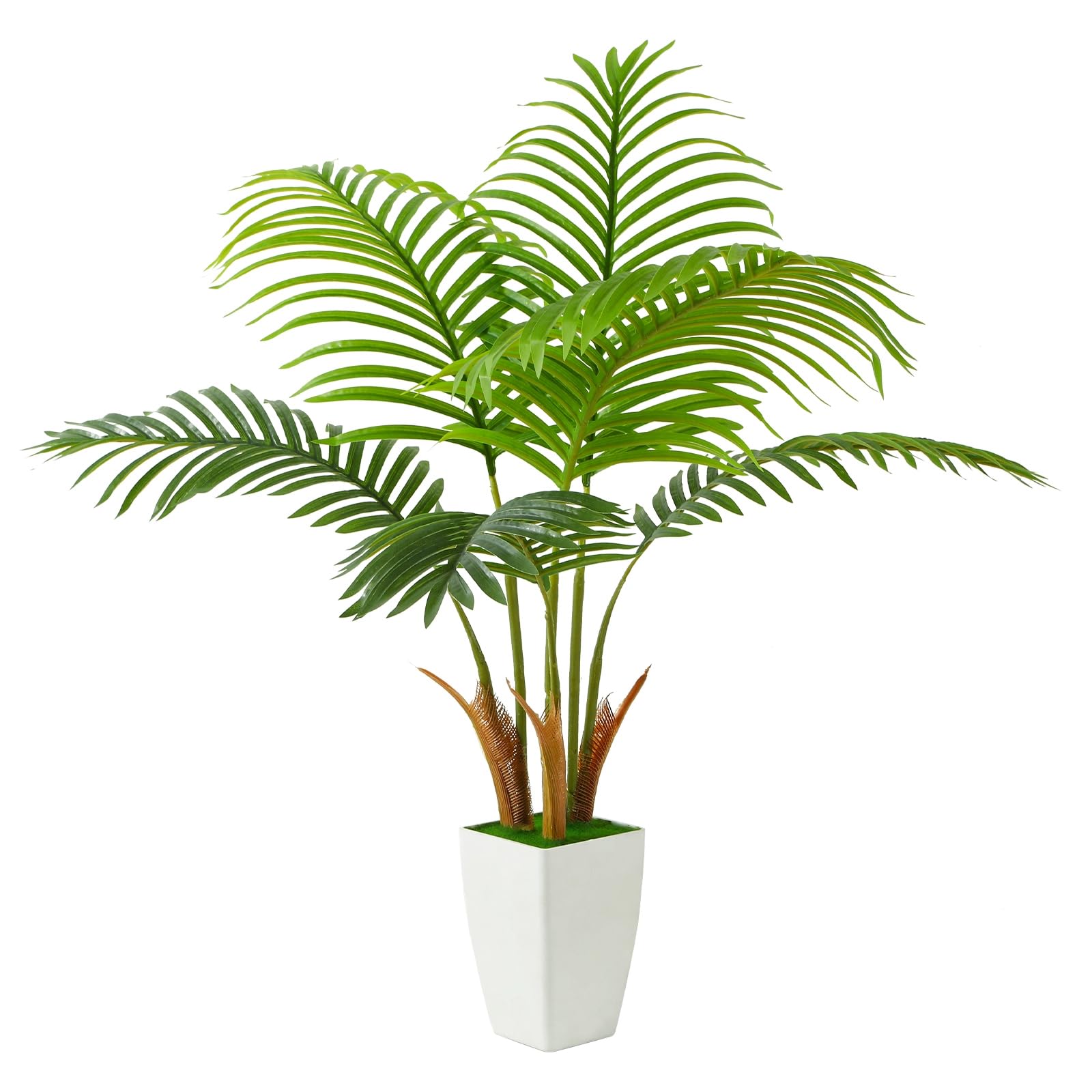 【高さ100cm】人工観葉植物フェイクグリーン 熱帯のヤシの木 造花 観葉樹 空気清浄 光触媒 消臭 抗菌 ..