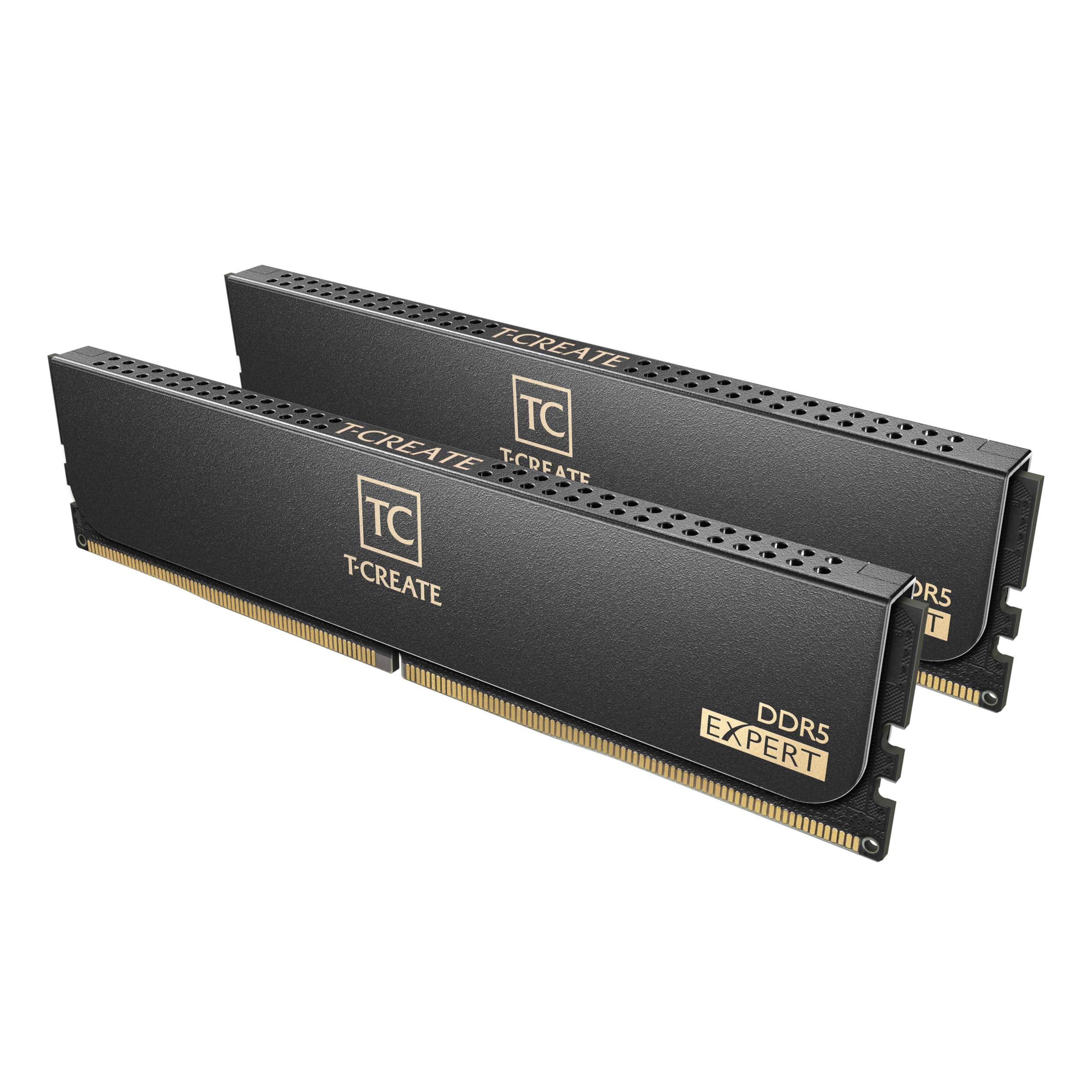 Team DDR5 6400MHz 32GB (16GBx2枚) PC5-51200 T-CREATE EXPERT Black デスクトップ用メモリ ハイスピードタイプ 正規品 日本国内無期限正規保証 CTCED532G6400HC40BDC01