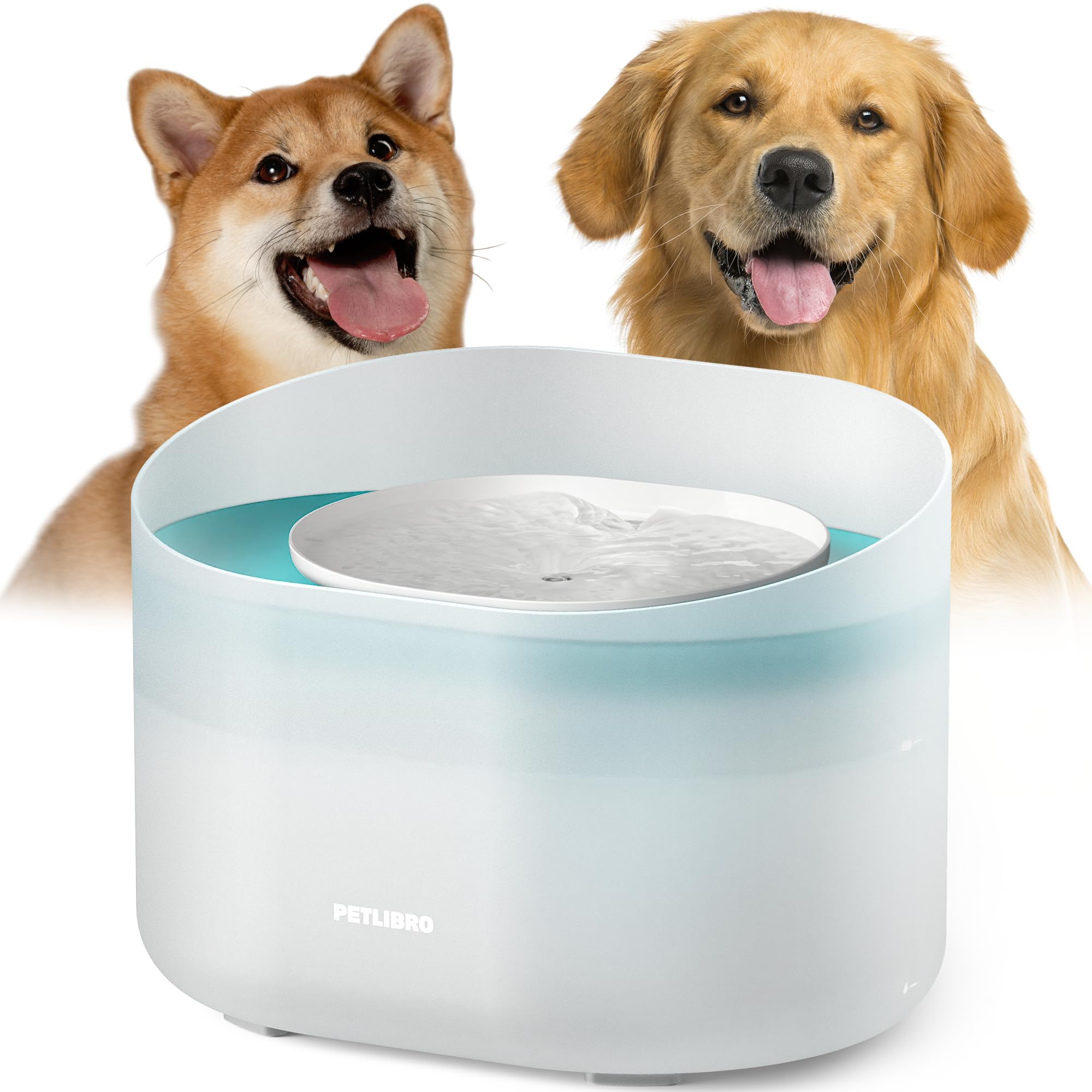 PETLIBRO 犬用 自動給水器 8L（約2.1ガロン） カプセル型 ウォーターファウンテン|中型犬・大型犬対応 給水機|防はね・こぼれにくい|5層ろ過フィルター 28dB|犬猫・多頭飼い用 ペット給水器