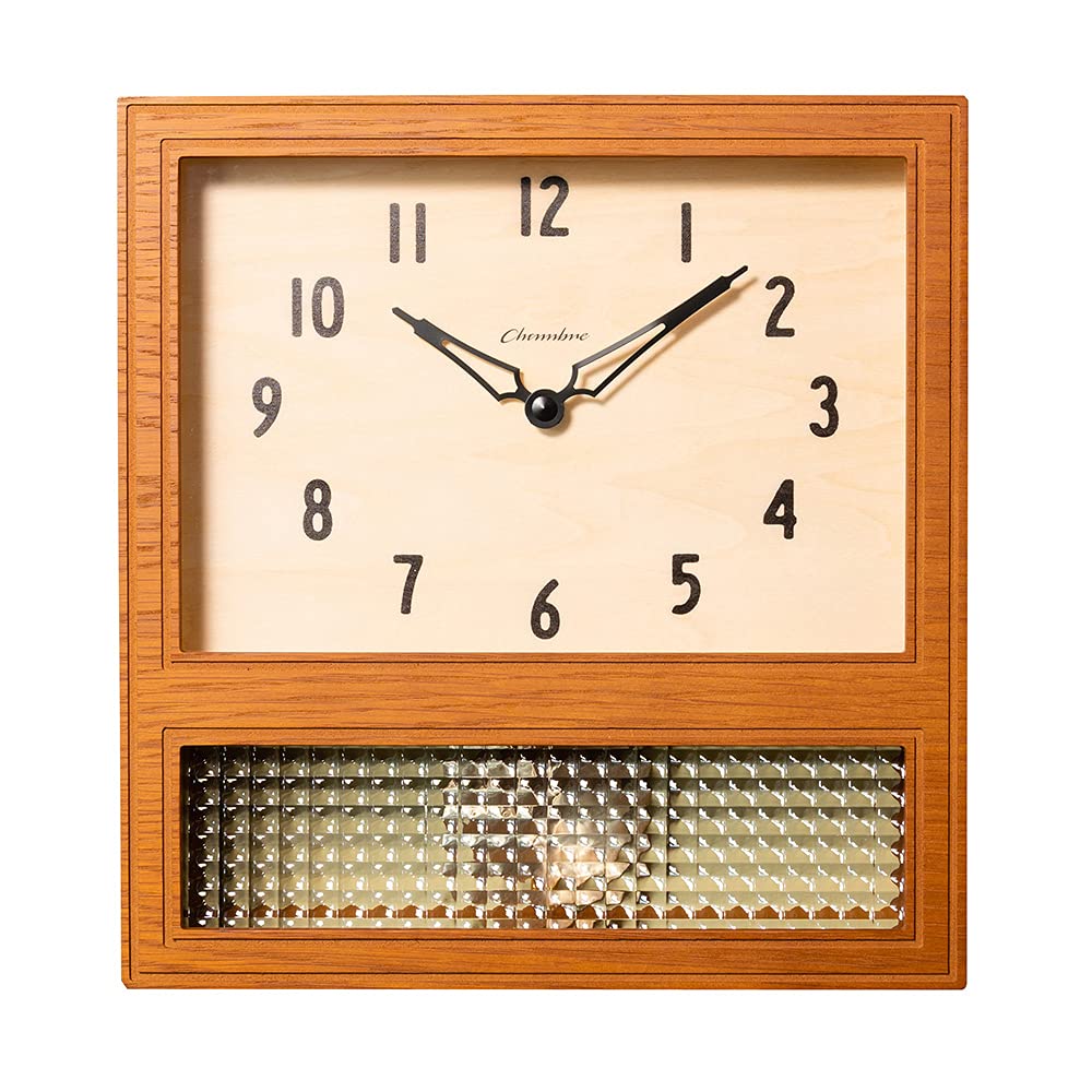 インターゼロ CHAMBRE COURT PENDULUM CLOCK 掛け時計 CAFE BROWN CH-057CB 約W275×H289×D70mm