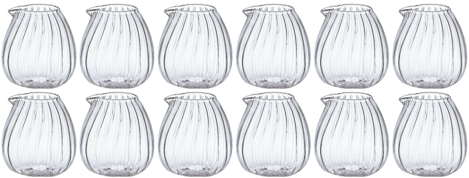 楽天松陰屋 楽天市場店アデリア ガラス ミルクピッチャー 15ml 豆 卵モール 12個セット F-37416