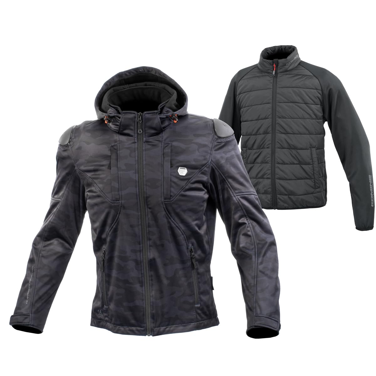 [KOMINE] バイク用ジャケット 07-6235 Black Camo L
