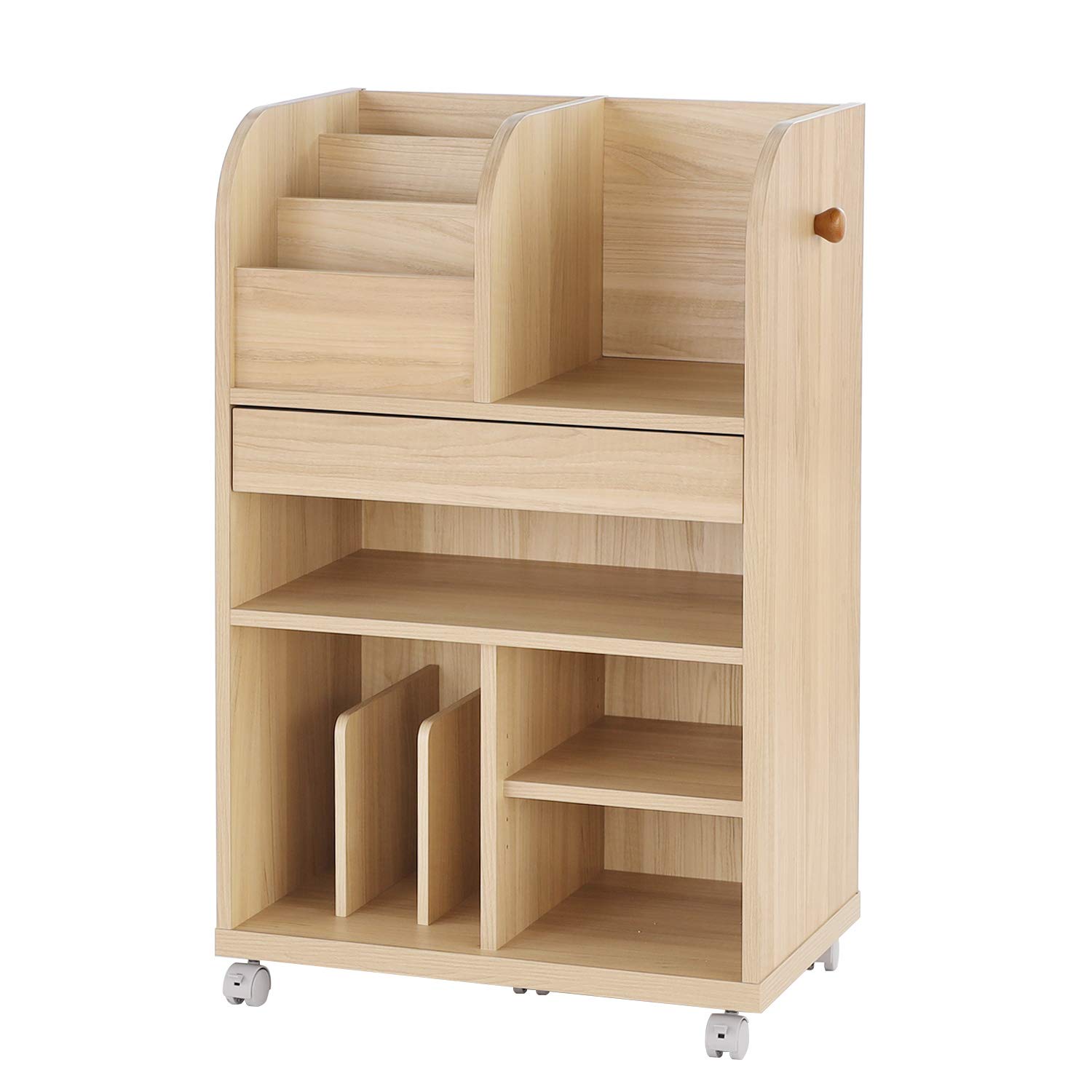 白井産業 ランドセル ラック ナチュラル キャスター5個 内ストッパー付2個 幅61.6 高さ96.9 奥行39.5cm..