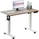 Suhapup 電動昇降デスク パソコンデスク 幅110CM×奥行60CM 電動式机 昇降デスク スタンディングデスクつくえ 高さ調節メモリー機能付き 高さ調節可能 高さ71~117CM (110*60CM, OAK)