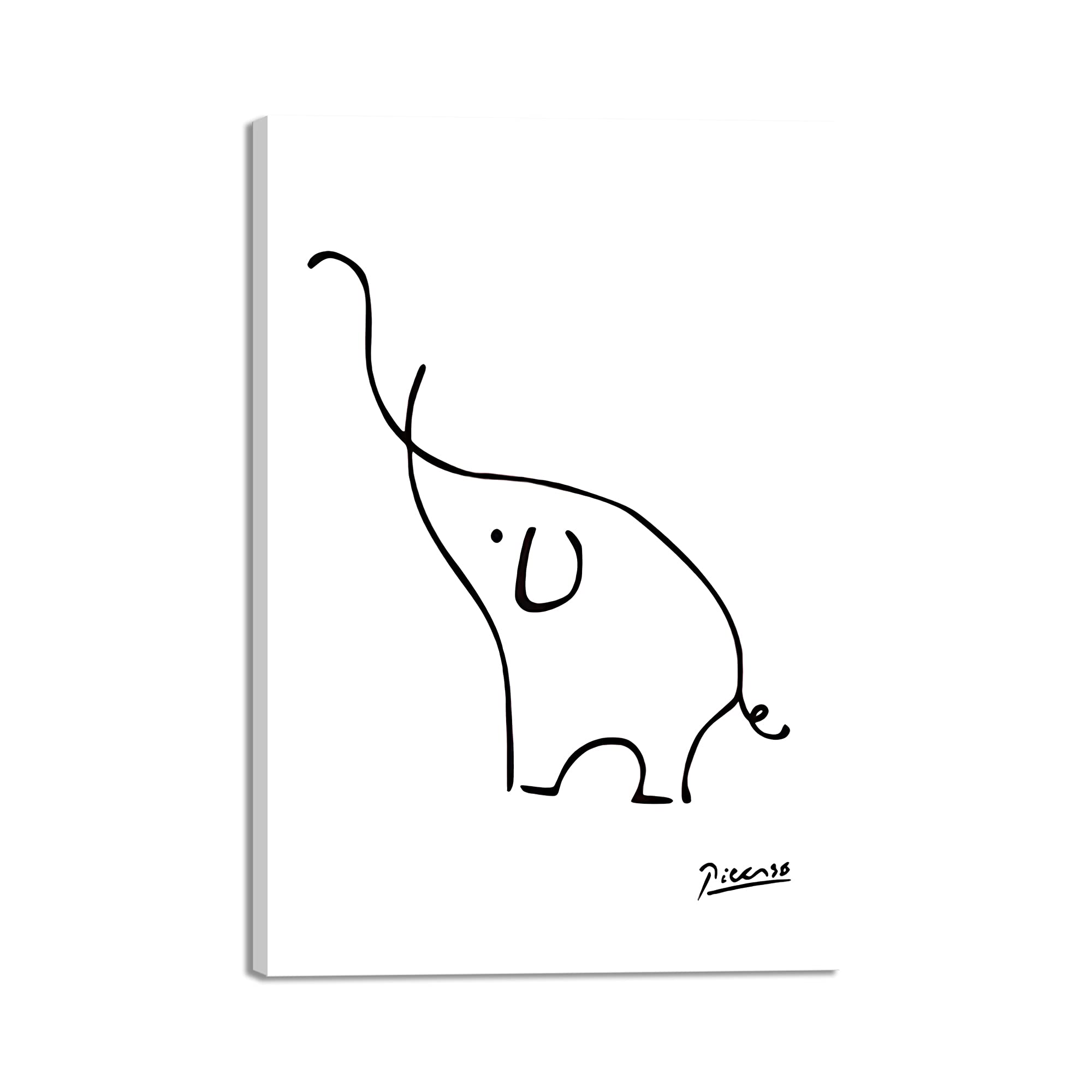 アートパネル ピカソ ポスター 絵画 象 絵画 インテリア モダンアート 玄関 壁絵 飾り雑貨 おしゃれ 玄関 寝室 装飾 木枠付きの完成品 (30X40cm)
