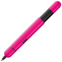 LAMY(ラミー)pico ネオンピンク ボールペン - 革新的なポケット ボールペン - ワンプッシュでフルサイズのペンに - メタル製ボディ 線幅 M - コンパクトリフィル 黒 LAMY M 22 付き