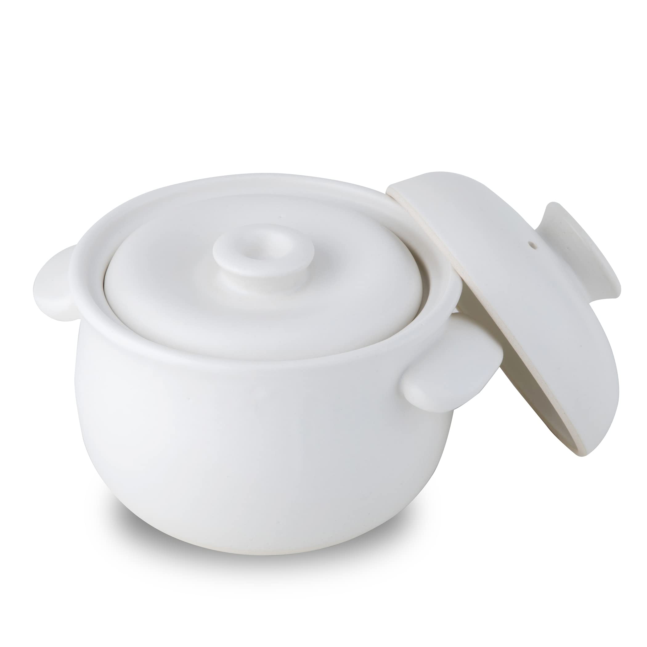 たいせい窯 萬古焼 土鍋 ごはん鍋 5合炊き 白 / 日本製 直火用 電子レンジ対応 食洗機対応 オーブン対応 / 炊飯土鍋 炊飯器 調理器具 昔道具 おひつ ...