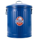 ダルトン(Dulton) ガベージカンLサイズ 24L ブルー ゴミを入れる物こそ綺麗だと思う物を使いたい ふた付きゴミ箱 ブリキ缶 高さ440mm 直径330mm 100-106-BLL