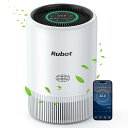 RUBOT 空気清浄機 花粉対策 暑さ梅雨対策 ペットの毛 ペット臭い 省エネ 360°循環清浄 寝室/リビング/玄関/トイレ タイマー機能 チャイルドロック付き PSE認証 日本語説明書 くうき清浄機 ホワイト(PJ08)