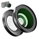 NEEWER 40.5mm HD広角レンズ ZV-1F ZV-E10 A5000 A6000に対応 2in1 18mm広角&10xマクロ追加レンズ 延長チューブ付き バヨネットマウントレンズアダプター (LS-30、ブラック)