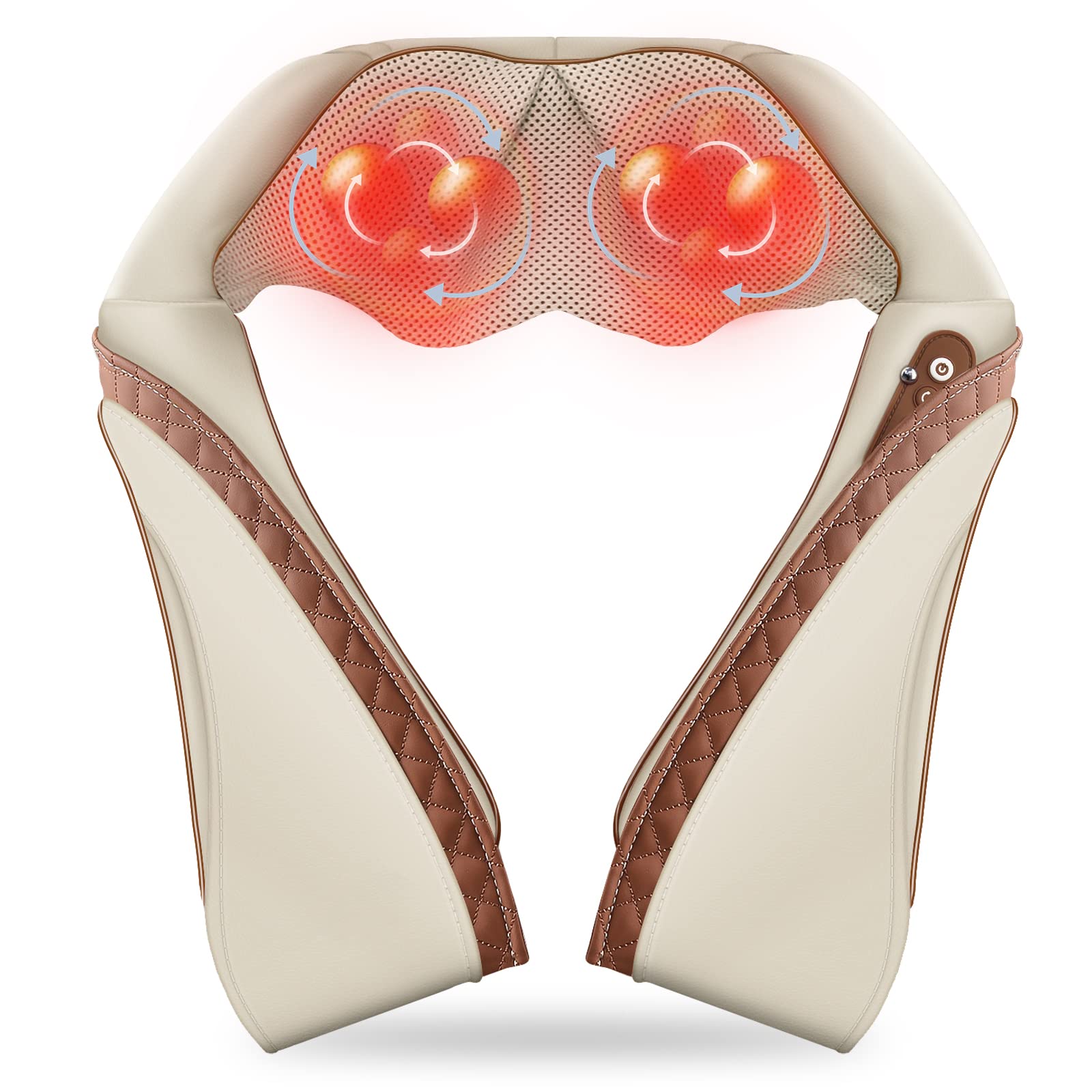 首・肩マッサージャー ヒーター付き ネックマッサージャー マッサージ機 調節可能なストラップ ネック 肩 腰 背中 太もも 肩こり マッサージ機 男女兼用 敬老...