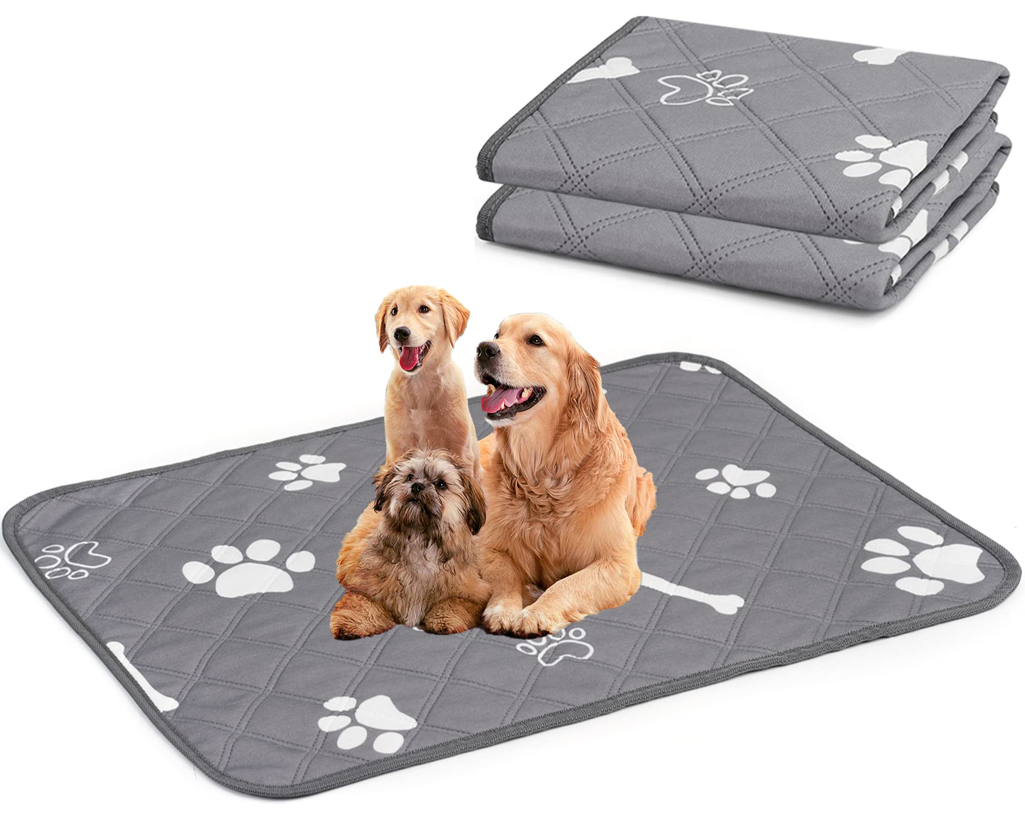 heatcozy 洗えるペットシーツ おしっこパッド 繰り返し使える ペットマット 介護シーツ 小型・大型犬 猫 小動物用 四重構造 超吸収 速乾 漏れ防止 滑り止め 洗濯機で丸洗い 四季通用 (120x90CM 2枚セット)