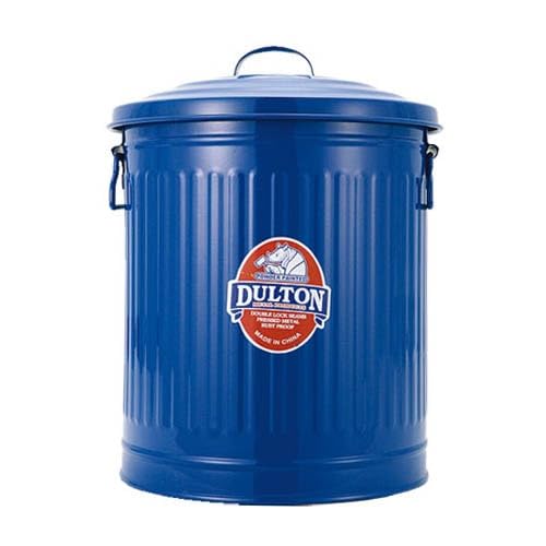 樂天商城 - ダルトン(Dulton) ガベージカンSサイズ 12L ブルー ゴミを入れる物こそ綺麗だと思う物を使いたい ふた付きゴミ箱 ブリキ缶 高さ355mm 直径270mm 100-106-BLS