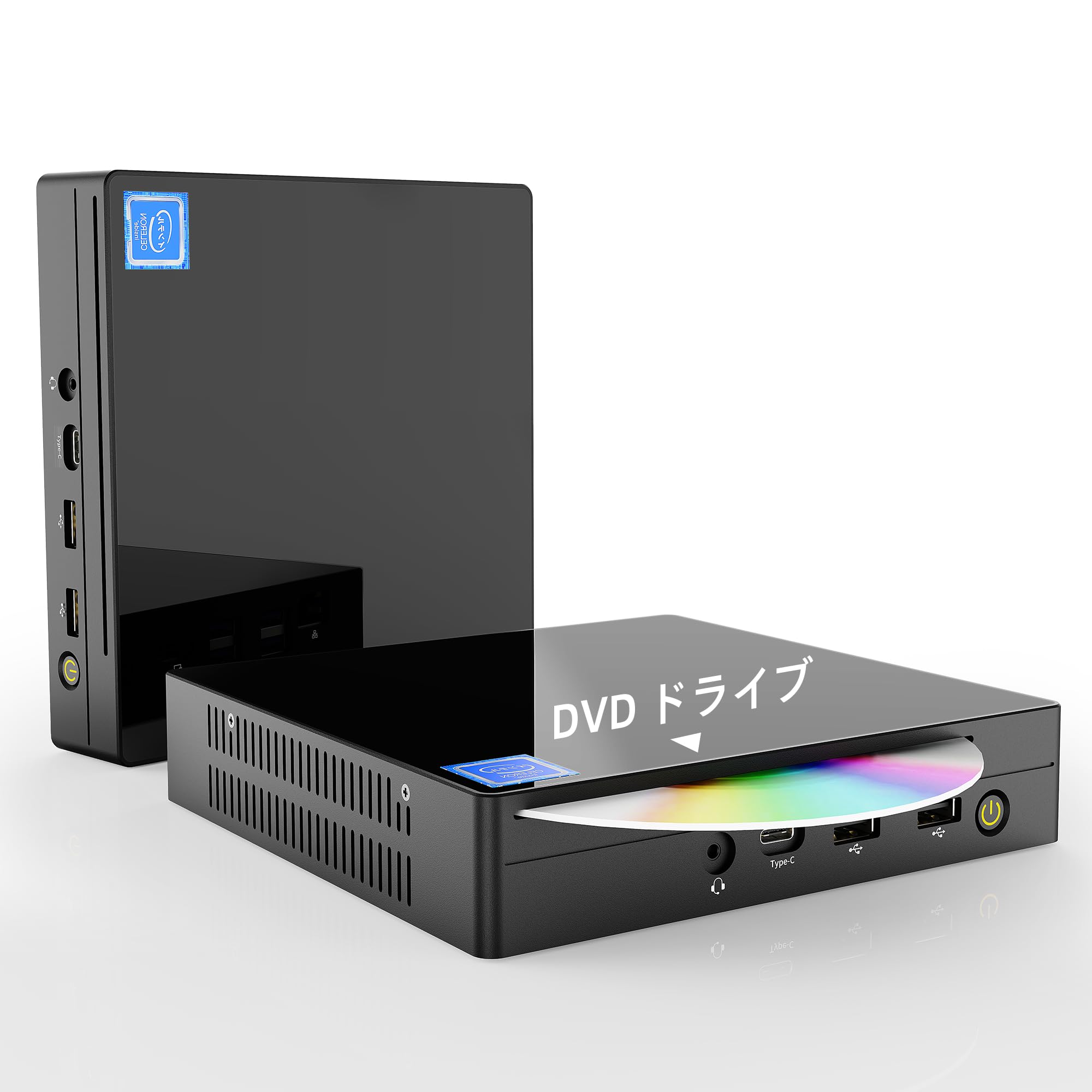 Dobios ミニpc mini pc 2024新版 DVDドライブ内蔵 Windows11 Pro MS Office 2019 12GB DDR4+1TB SSD イ..