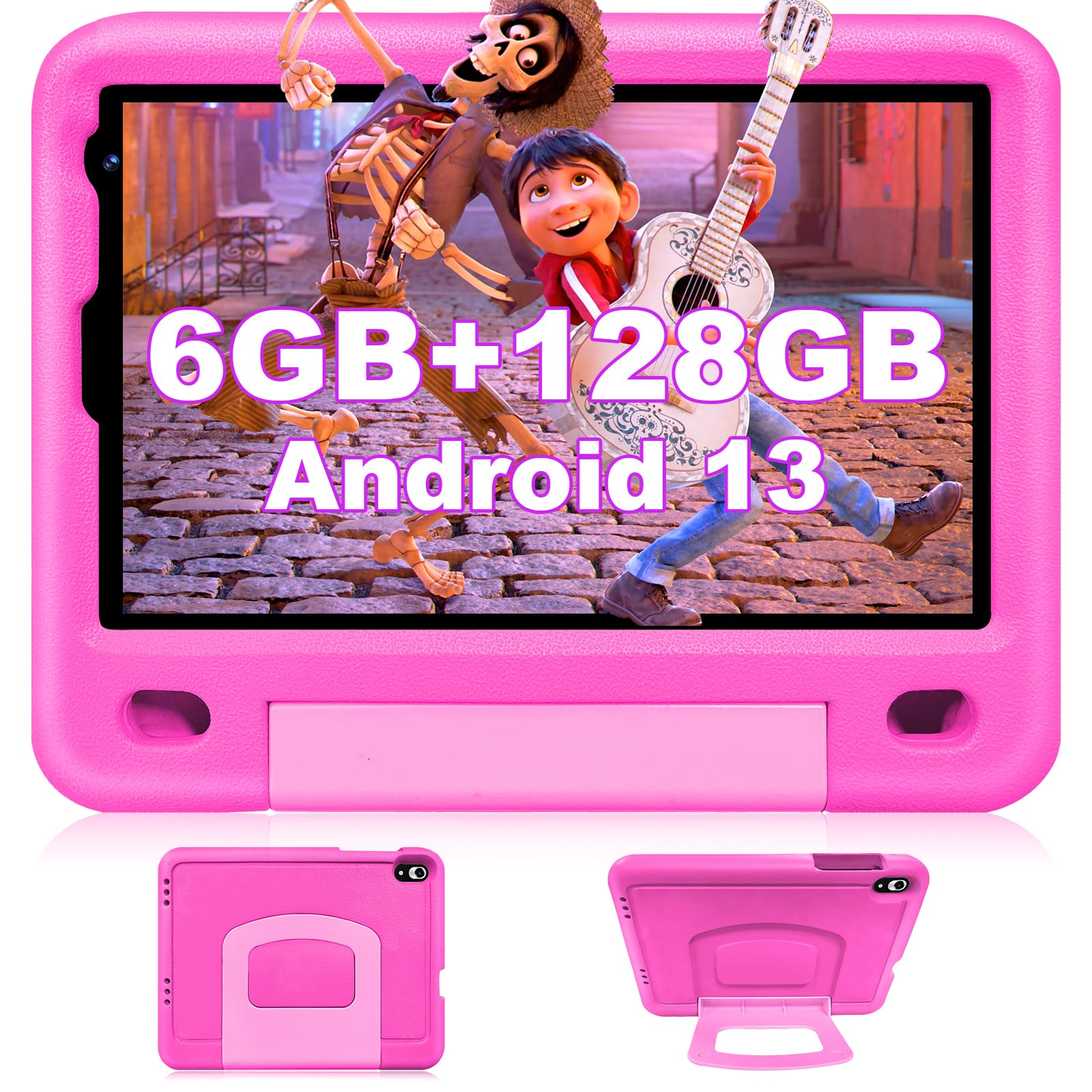 DUODUOGO S16 キッズタブレット 8インチ 子供用 Wi-Fiモデル Android 13 6GB RAM+128GB ROM/TF 256GBまで拡張可能 1280×800 EVAの超軽量ケース付き デュアルカメラ IPSスクリーン ペアレンタ