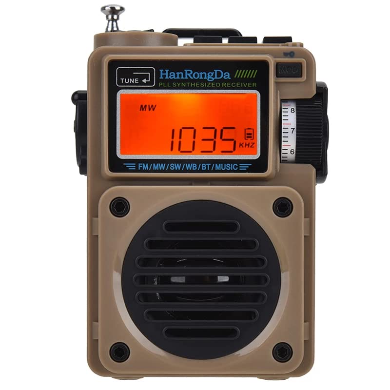 HanRongDa HRD-701 Bluetoothスピーカー BCL ラジオ 小型 MicroSDカード対応 高感度 短波ラジオ MP3 音..