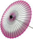 山本竹細工屋 (YAMAMOTOTAKIZAYIKUYA) 絹傘2本継 継柄 和傘 ボカシ 舞台・ステージ 舞傘・撮影・小道具 ピンクばかし