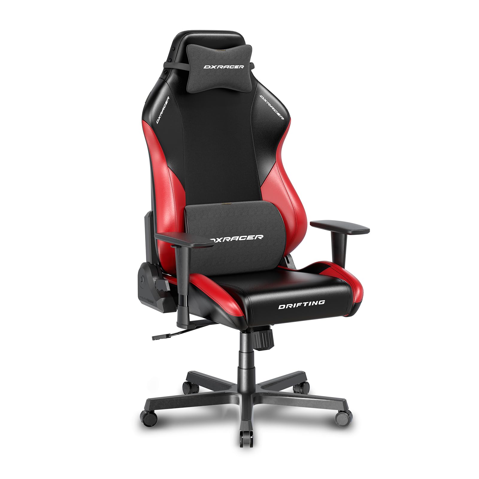 DXRacer（デラックスレーサー）ゲーミングチェア Driftingシリーズ 黒＆赤 オフィス デスクチェア 高耐久EPUレザー ゲームチェア パソコン椅子 テレワーク PCチェア リクライニング 3Dアームレスト 人間工学 ロッキング機能