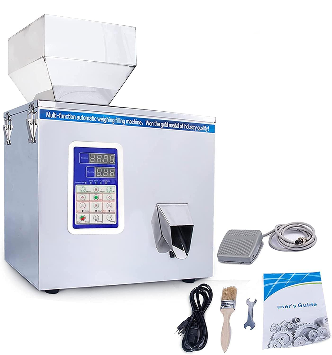 ZINNORE 2~200g 粉末充填機 顆粒充填機 小型充填機 粉体充填機 穀物包装機 小麦粉 塩 スパイス コーヒー豆 粉末ダシ 飼料 果物 ジャム 電子部品 ダイヤモンド ハードウェア 定量充填機 計量充填 デジタル制御 業務用 100V (60HZ