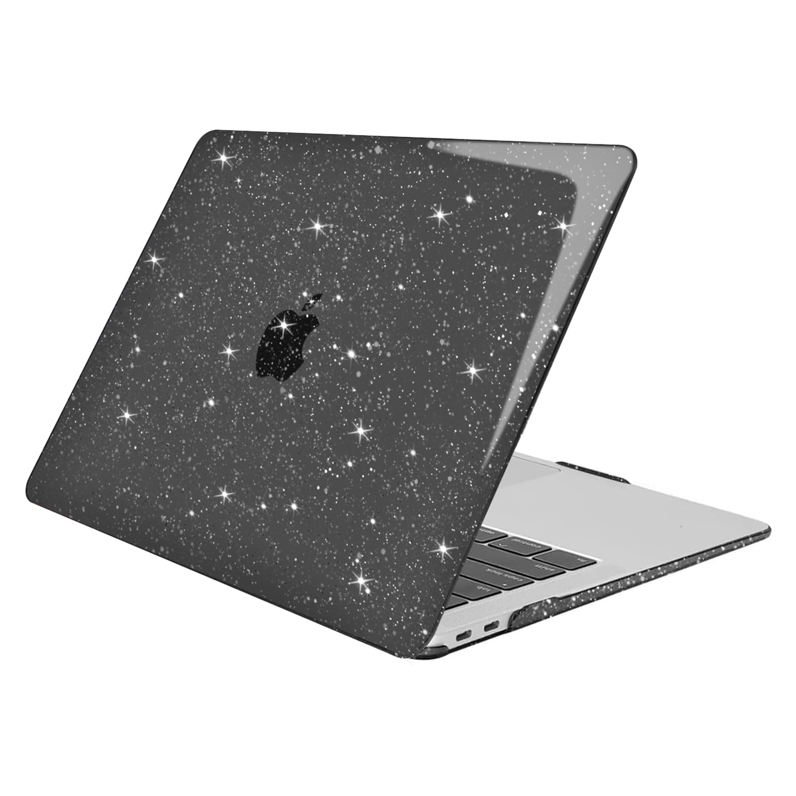 樂天商城 - MOSISO 対応機種 MacBook Air 13インチケース M1 A2337 A2179 A1932、キラキラ 保護 対応機種 MacBook Air M1 13.3インチ 2021-2018 プラスチック ハードカバー(ブラック)