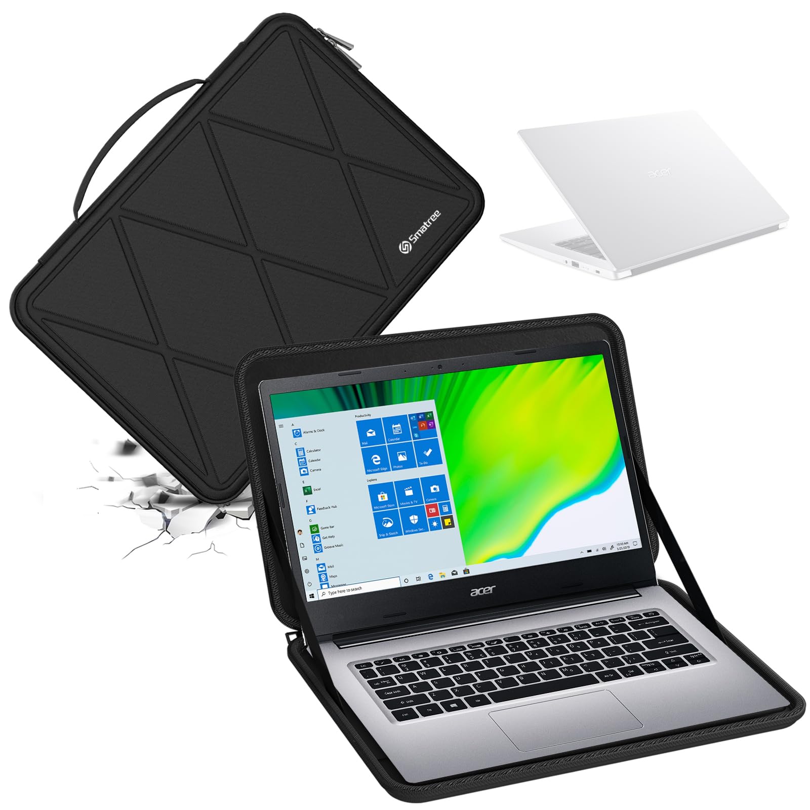 【送料無料】Smatree ハードEVA保護スリーブケース 14インチ Acer Spin 3 ノートパソコン-SP314-55-34URラップトップ、Spin 3 SP314-55N-76EX 2 in 1 ラップトップに適用 ハードケース 防水 通勤 通学(X8029)