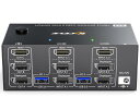 KCEVE 8K KVM切替器 2PC 3モニター、コピー/拡張モード...(3)