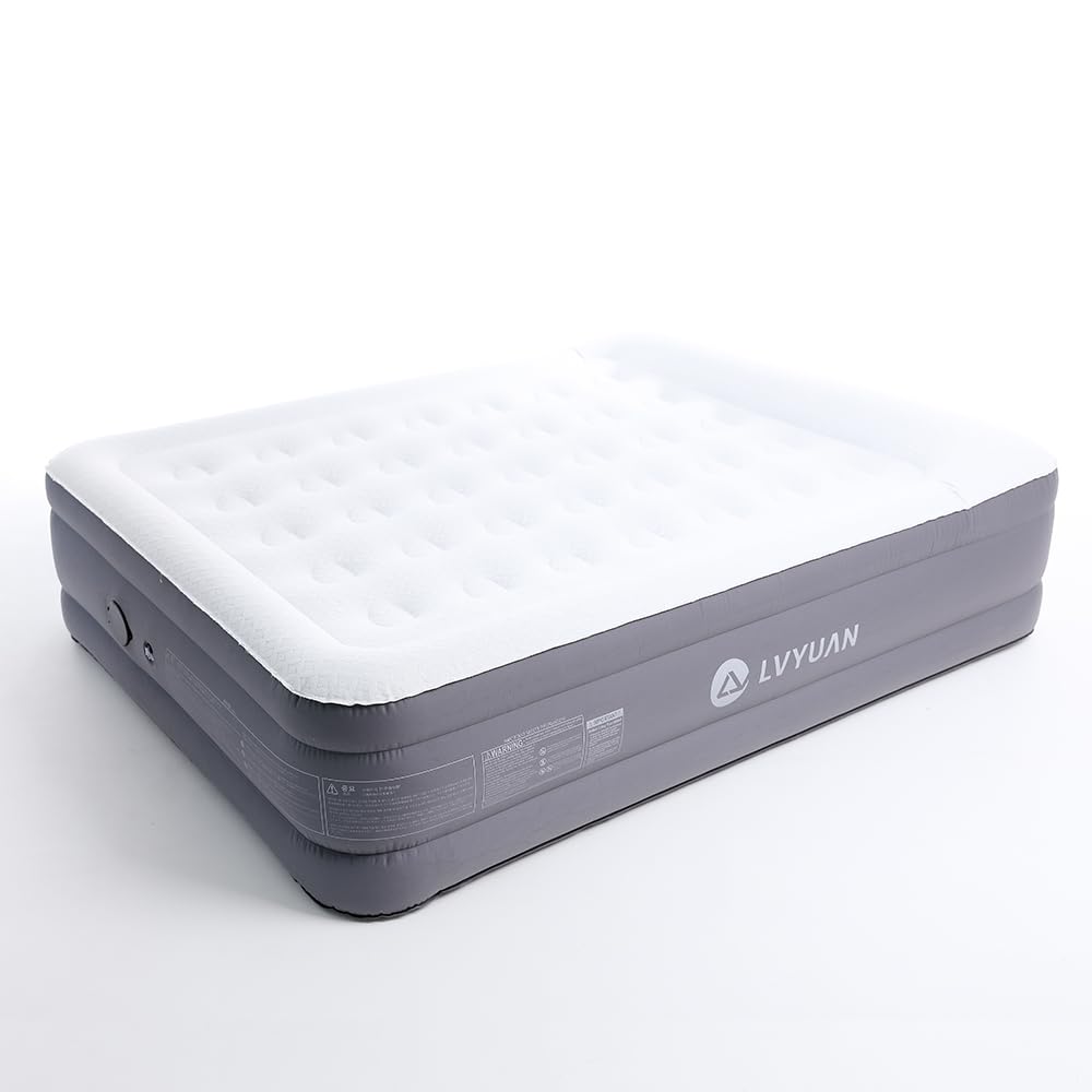 【高級素材使用|2025年新版】LVYUAN エアーマット 枕付き 40cm厚 電動エアーベッド 空気ベッド キャン..