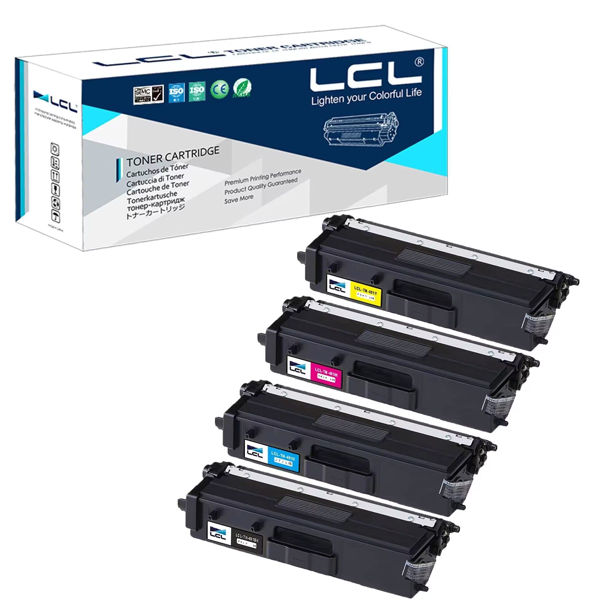 樂天商城 - LCL Brother用 ブラザー用 TN491 TN-491 (4色セット ブラック シアン マゼンタ イエロー) 互換トナーカートリッジ 対応機種：HL-L8360CDW HL-L9310CDN MFC-L8610CDW MFC-L8690CDW MF