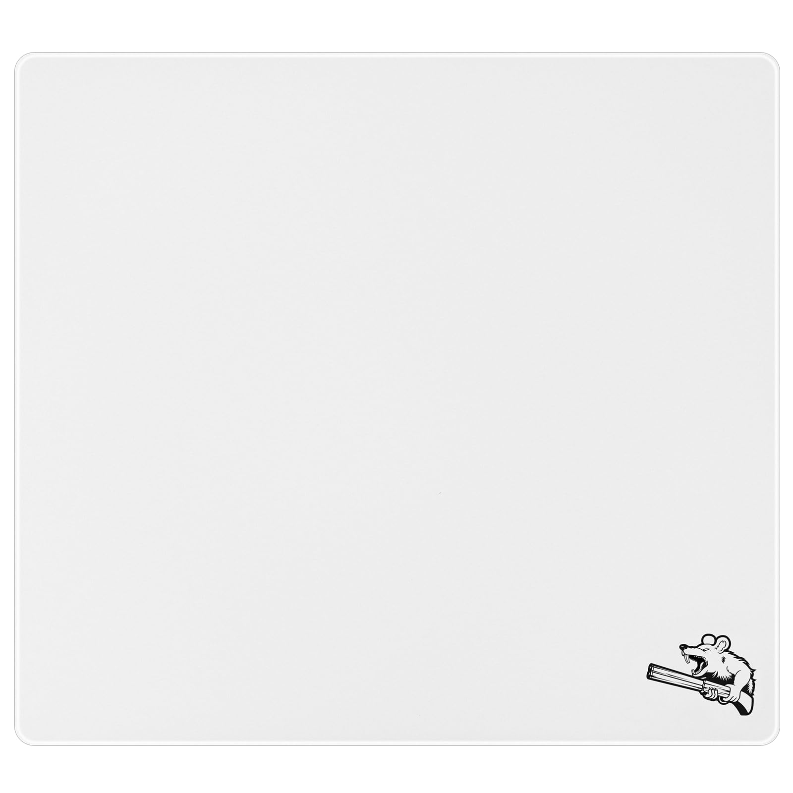 SIROOLAC グラスゲーミングマウスパッド 400mm×500mm FPSゲーム 特殊強化ガラス 耐久性に優れ 厚さ3mm 正確かつ迅速に対戦相手を狙い撃つことができます (400mm×500mm, 白)