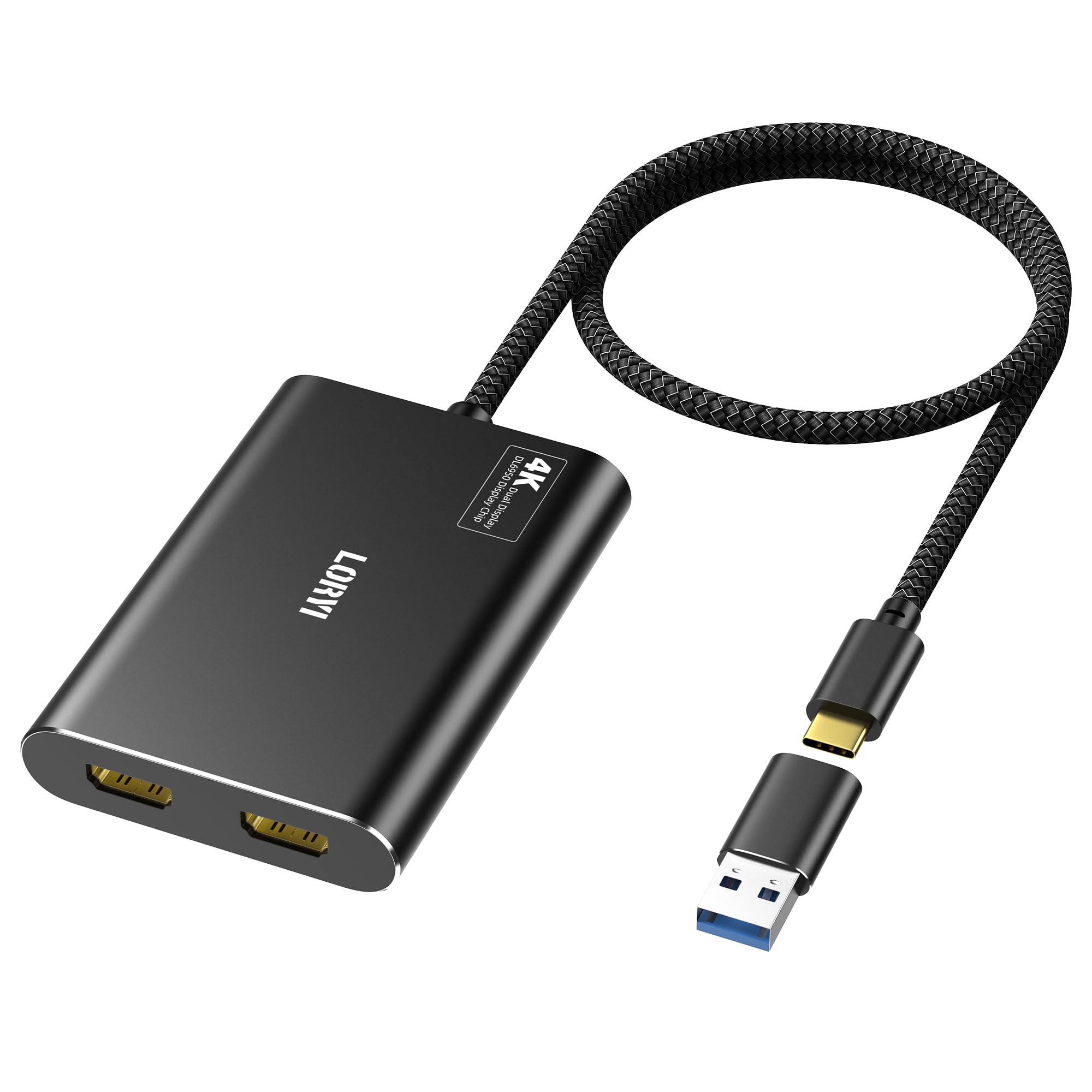DisplayLink USB/USB-C to ǥ奢 HDMI Ѵ ץ 4K60Hz HDMI ĥ M1/M2/M3 M...
