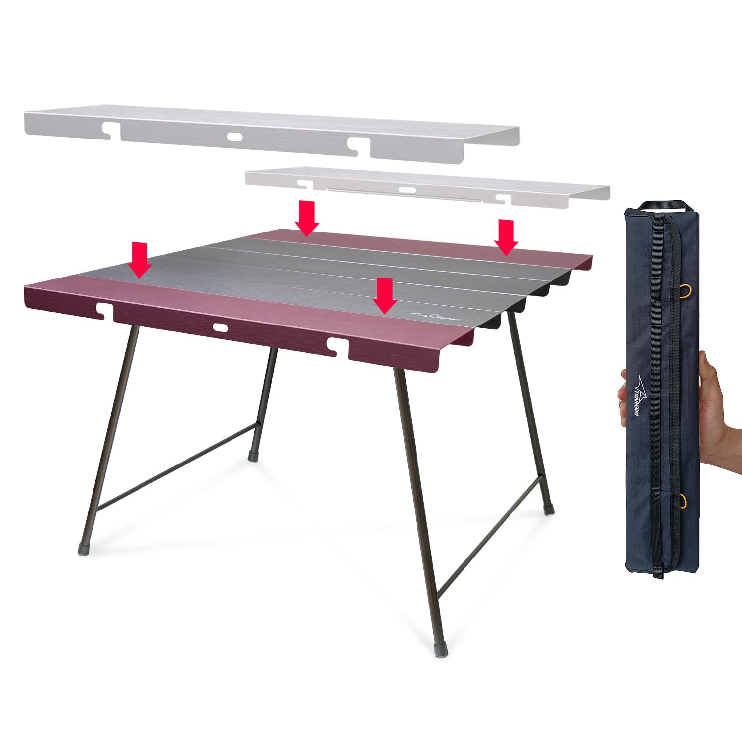 Travel Bird Flexifold Table ץơ֥ ݡ֥ ޤ ȥɥ Ķ ѥ ơ֥...