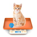 新生児の子犬と子猫用のペットスケール 子犬の体重計 取り外し可能なトレイサイズ28 * 18 cm グラム単位でペットの赤ちゃんの体重を量る 15Kgs ±1g オレンジ色 
