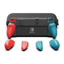 Skull & Co.Switch OLEDモデル用「NeoGrip」人間工学 交換可能グリップ 精密軽量 伸びれる設計 どんな手のサイズでも対応可能「ネオンレッド&ネオンブルー」「セット」