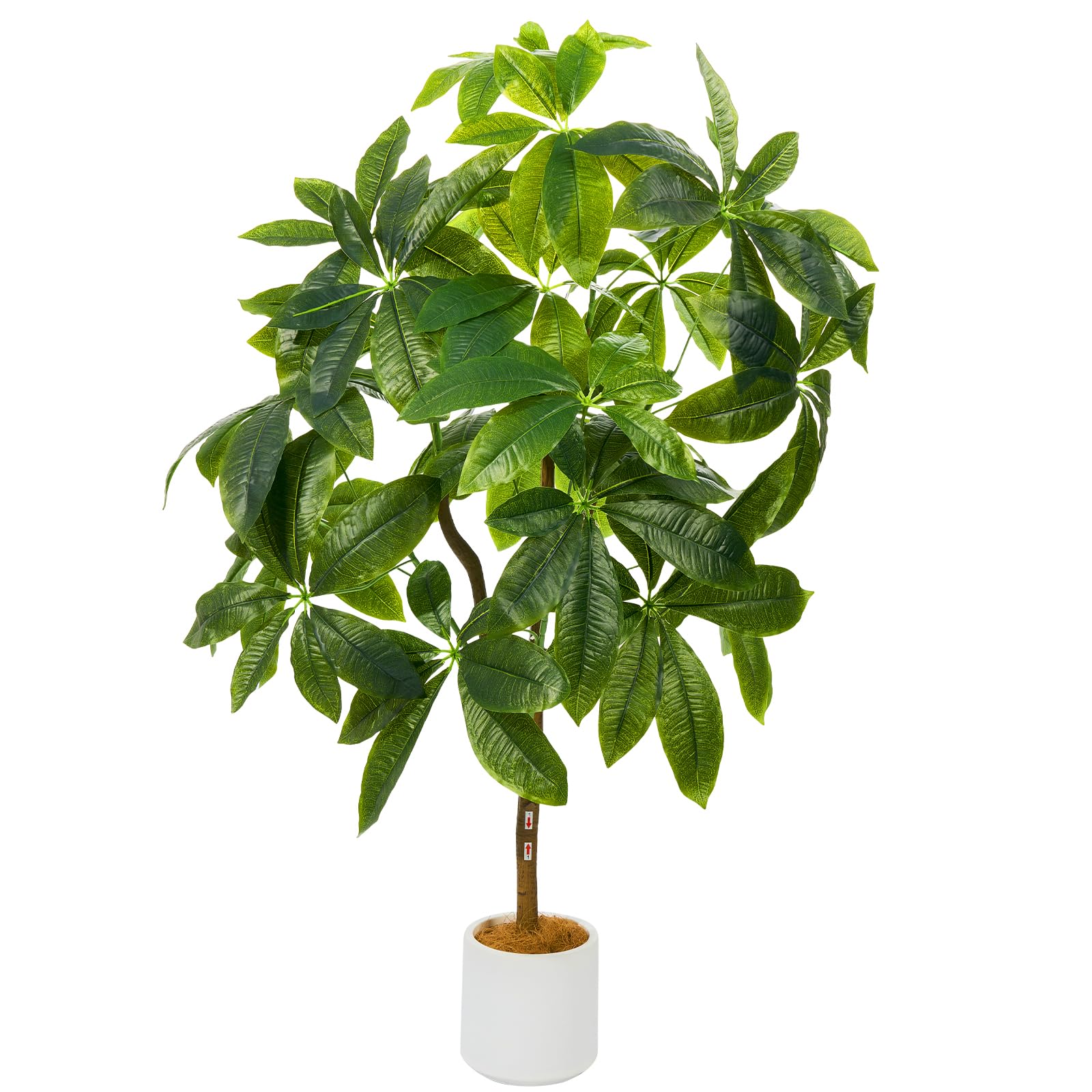 樂天商城 - Melvint フェイクグリーン 大型 歓葉植物 フェイク 人工歓葉植物 光触媒 室内 水やり不要 お手入れ簡単 空気清浄 消臭 抗菌 シンプル おしゃれ 室内 インテリア 大型 人工 鉢植え 鉢付き お祝い 父の日（パキラ,120cm)