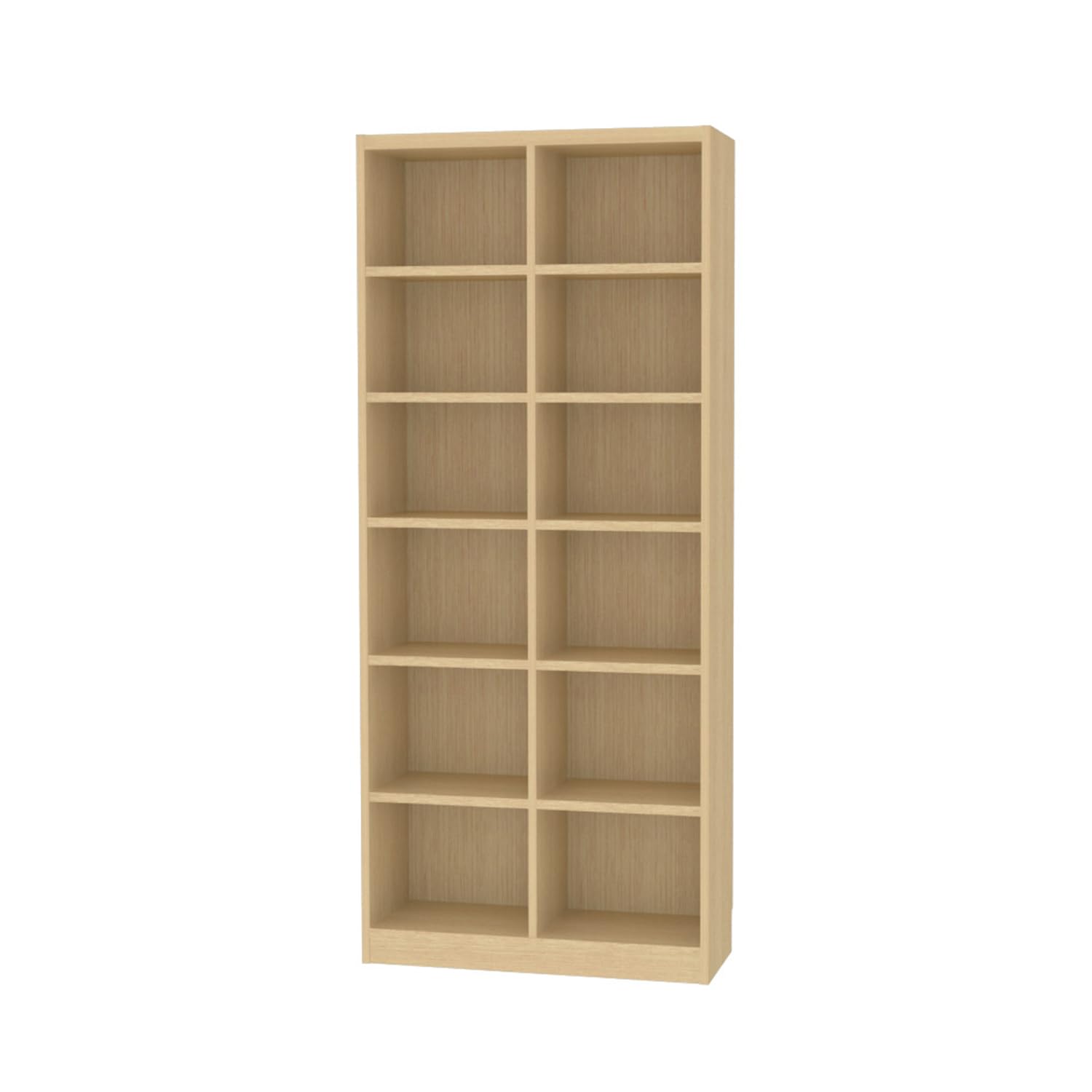 白井産業 木製 本 棚 ラック 高さ180 幅71 奥行29cm タナリオ オーダー メイド ライトウォールナット 強化棚 棚板10枚 (TNL-EM18071MSTF2LW)