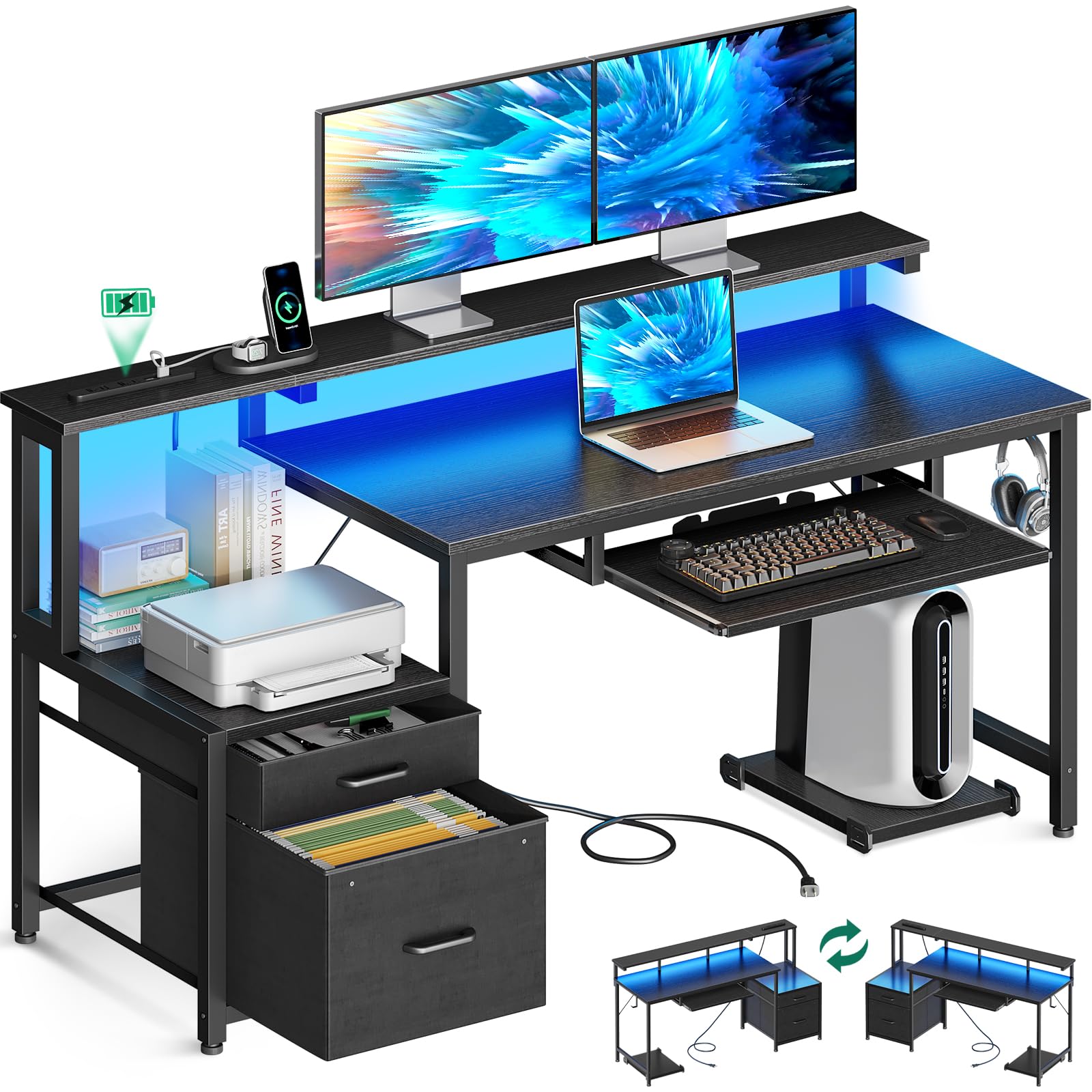 AODK ѥǥ ߥ󥰥ǥ Ф&ܡɥ饤դ 140cm  pcǥ computer desk &...