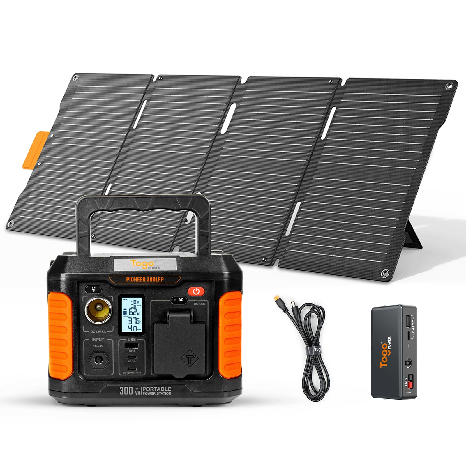 Togo Power �ݡ����֥��Ÿ� �����顼�ѥͥ� ���å� ���� �Ų� 177Wh/300W �������� AC100V 50Hz/60Hz�б� 55200mah...