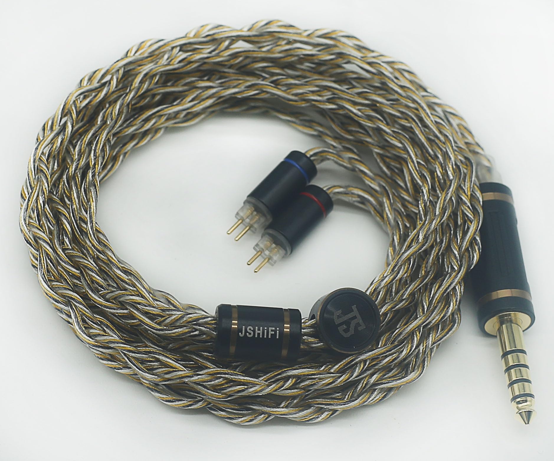 2pin4.4mmリケーブル 4芯金メッキと銀メッキとグラフェン線材 CIEM2pinイヤホンアップグレードケーブル 4.4mmイヤフォン交換ケーブル (2pin4.4mm)