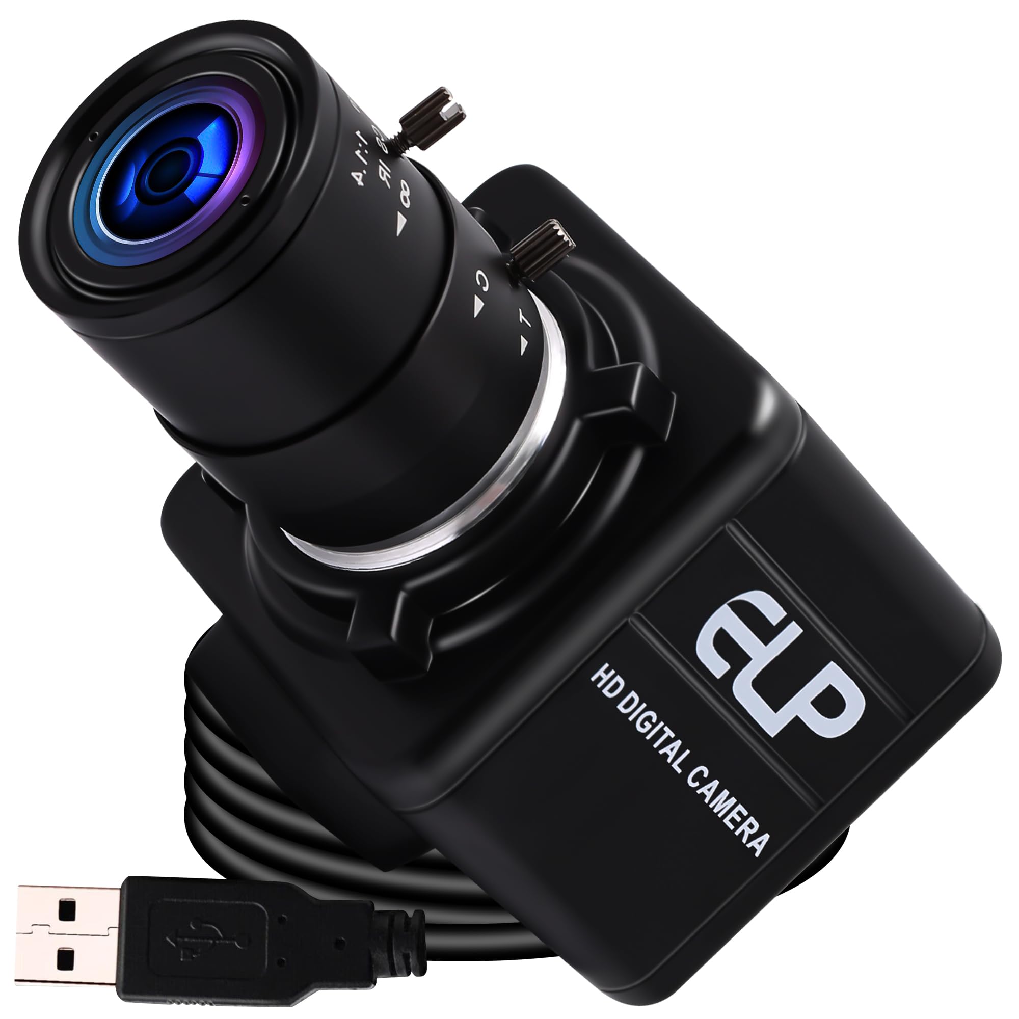 ELP ガンカメラ 2.8-12mm可変焦点レンズ USBウェブカメラ 100fps 光学4倍ズーム Webカメラ 200万画素 高速Webかめら 4倍ズームWeb会議用カメラ CMOS OV2710 1080P 30fpsズームカメラ Windows/L
