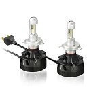 【.co.jp 限定】 M's Basic by IPF ヘッドライト LED 車用 H4 Hi Lo切替 4200lm 2800lm 6500K ホワイト 12V用 2本入 車検対応 ドライバーユニット一体型 冷却ファン内蔵 ノイズ対策済 AMZ-HL3