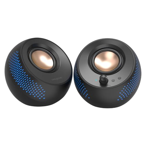 Creative Pebble X 大型RGB ライティング 2.75インチドライバー USB PDポート搭載 30W RMS/ピーク出力60W PC スピーカー SP-PBLX-BK