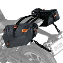 ドッペルギャンガー ターポリンサイドバッグ25 スポーツ【オートバイ用 防水小型サイドバッグ】 左右セット 固定用ベルト付属 25L(片側12.5L)DBT577-BK ブラック