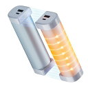 YUSIDO 充電式カイロ 超軽量 (2個セット 1個119g) 最大14時間連続使用 モバイルバッテリー機能付き 10000mAh 大容量 マグネット式 分離式 電気カイロ 寒さ対策 電子カイロ 3段階温度調節 45℃/50℃/55℃ 5V/2A 急速充