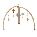 Etucdose プレイジム ベビージム おもちゃ付き 木製 ナチュラル 室内遊具 遊びジム 海洋動物 アクティビティプレイジム コットン おもちゃ 指遊び ハ...